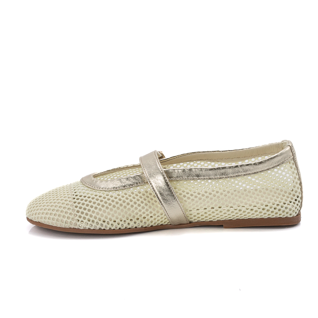 Pediconfort Ballerine Donna In Pelle, Colore Oro, Taglia 37 - Tacco Piatto